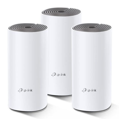 Picture of TP-Link Deco E4 Whole Home Mesh Wi-Fi System, Seamless Roaming and Speedy (AC1200) for Large Home, Work with Amazon